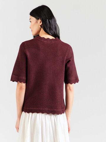VILA Sweater 'VINikolina' in Red