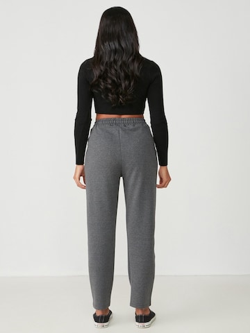 C&City Tapered Bandplooibroek in Grijs