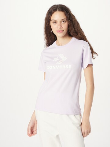 CONVERSE T-shirt i lila: framsida