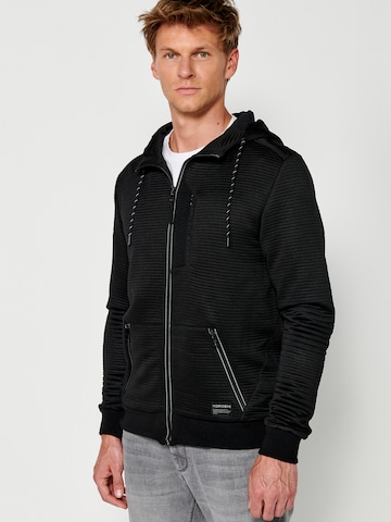 KOROSHI Sweatjacke in Schwarz