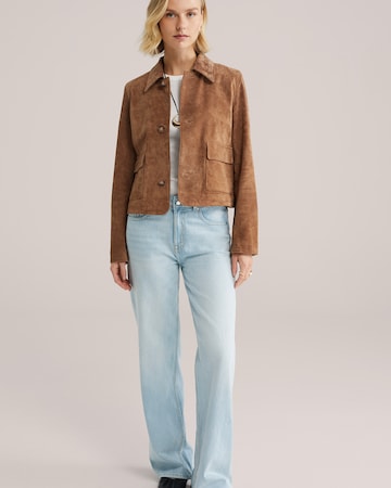 WE Fashion Övergångsjacka 'Premium' i brun