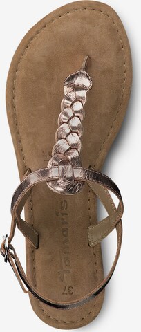 TAMARIS T-bar sandals in Gold