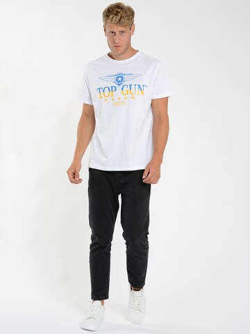 TOP GUN Shirt ' TG22011 ' in Weiß