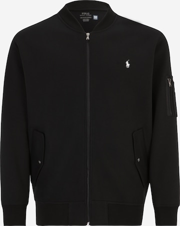 Polo Ralph Lauren Big & Tall Sweat jacket in Black: front