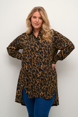 KAFFE CURVE Tuniek in Bruin: voorkant