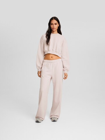 Wide Leg Pantalon Bershka en violet