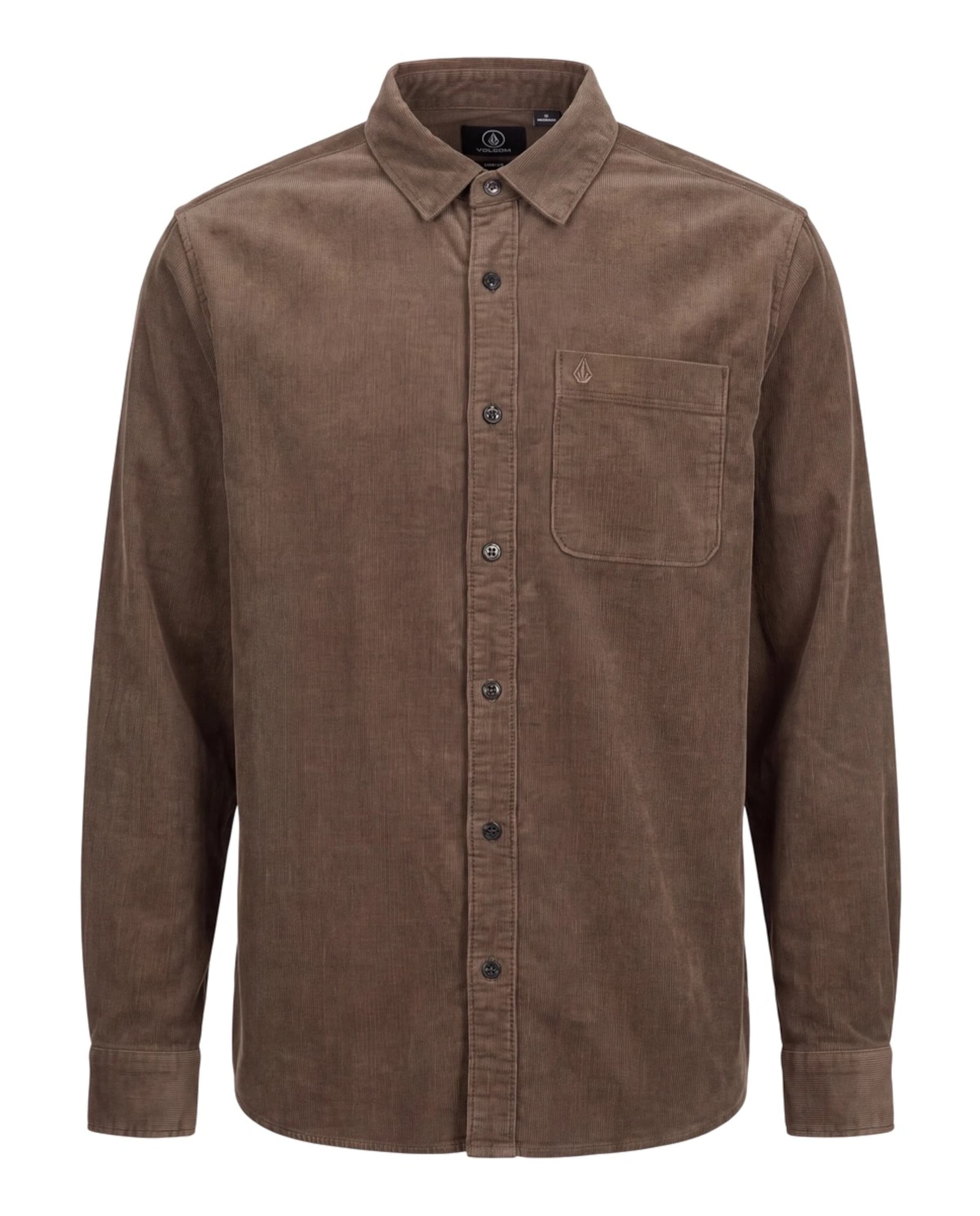Coupe regular Chemise 'Zander' Volcom en marron : devant