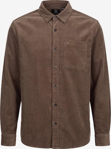 Coupe regular Chemise 'Zander' Volcom en marron : devant