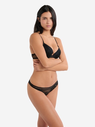 juoda ETAM Moteriškos kelnaitės