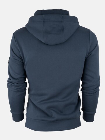 FORSBERG Sweatshirt 'Zip-Hoodie mit Frottee Logo' in Blue