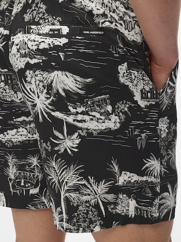 Karl Lagerfeld Regularen Hlače | črna barva