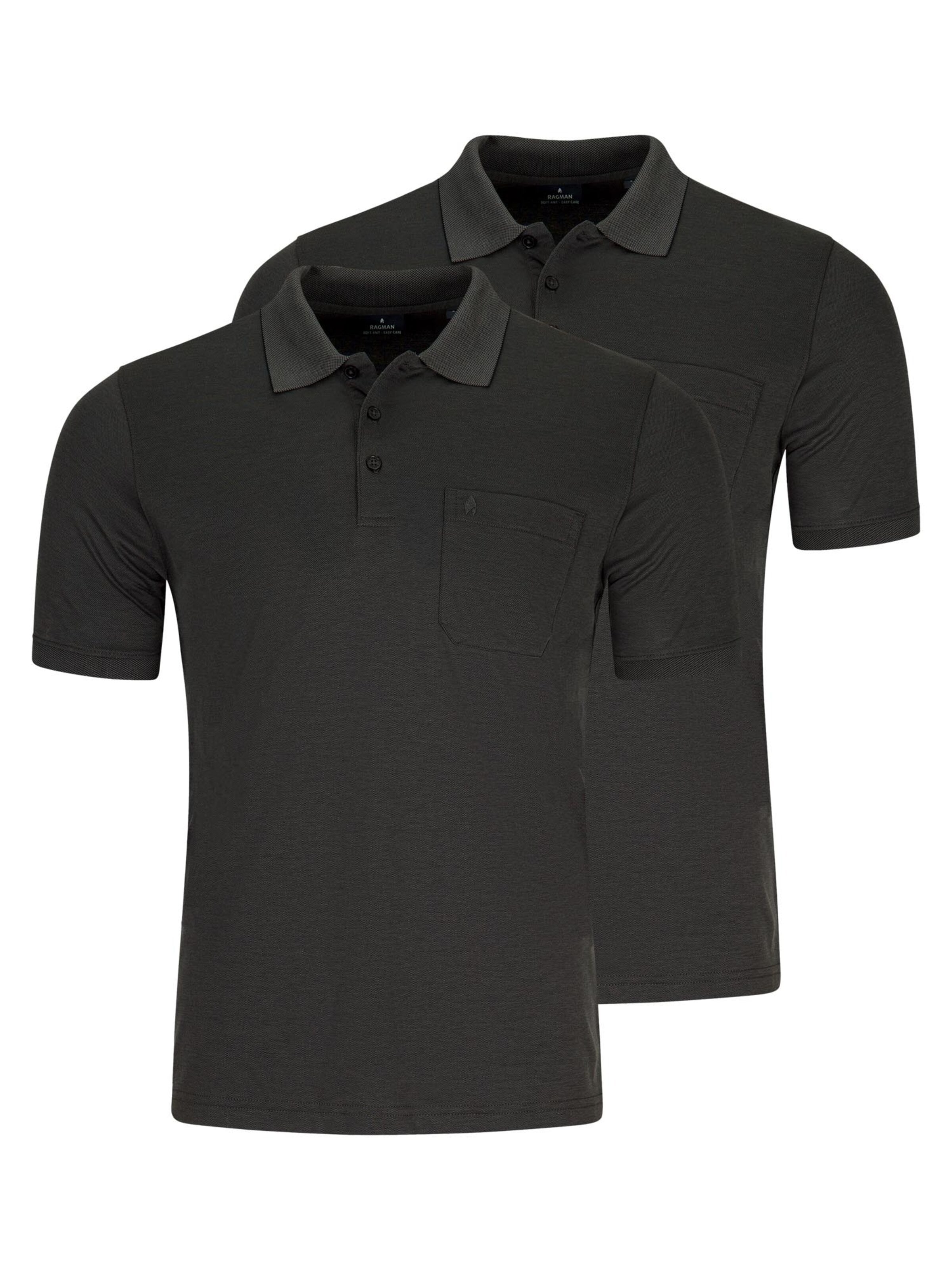 Ragman Shirt 'Basic' in Grijs: voorkant