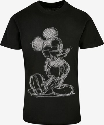 T-Shirt 'Mickey Mouse - Sketch Kick' ABSOLUTE CULT en noir : devant