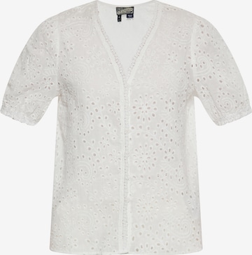 Camicia da donna di DreiMaster Vintage in bianco: frontale