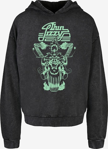 Merchcode Sweatshirt 'Thin Lizzy - Rocker Flame' in Schwarz: predná strana