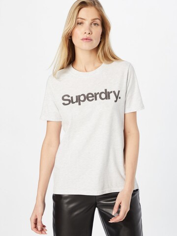 T-shirt Superdry en blanc : devant