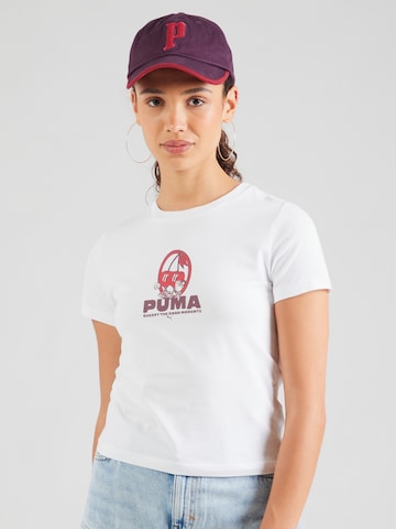 PUMA Paita 'CHERRY THE MOMENT' värissä valkoinen: etupuoli