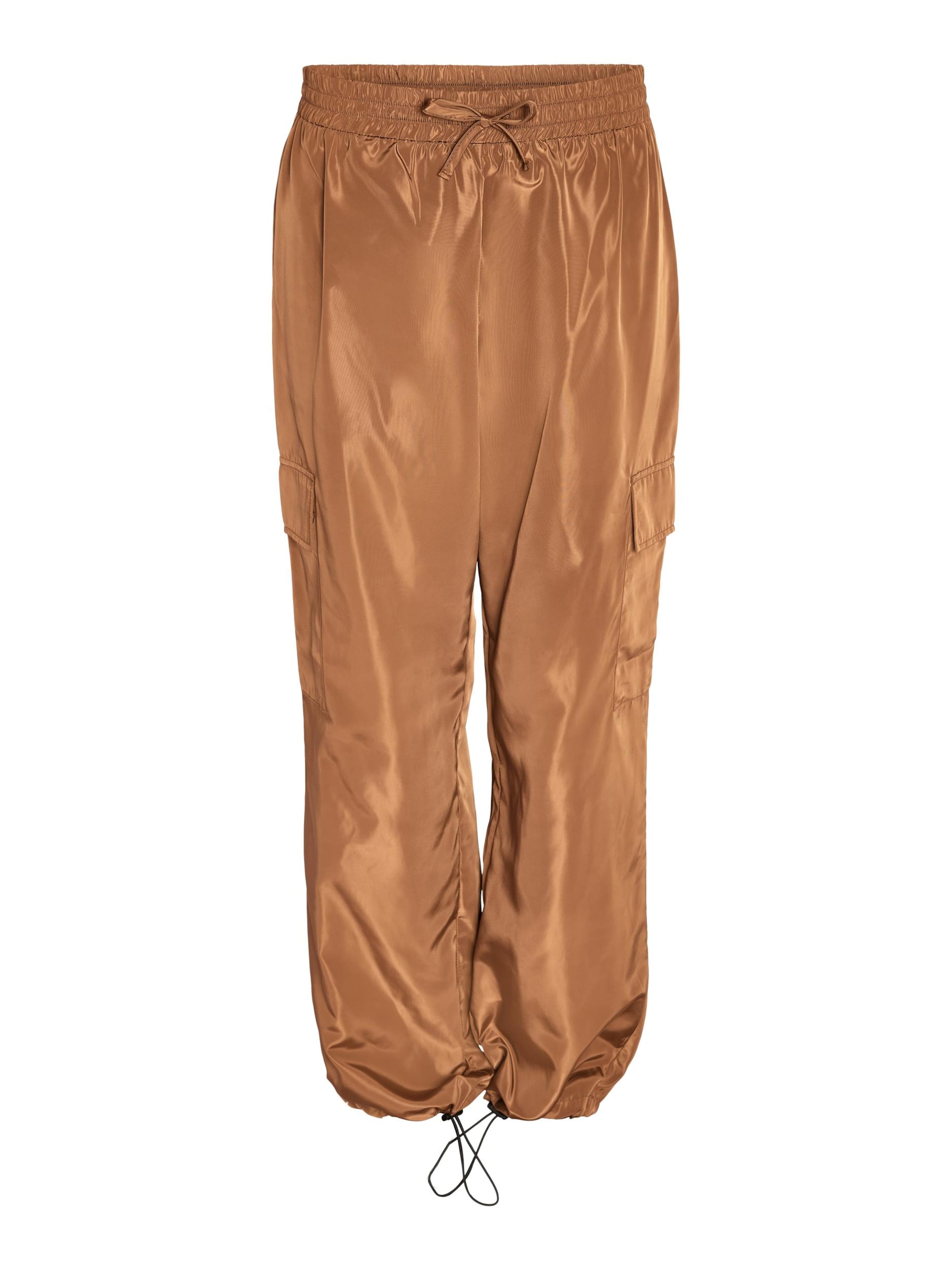 Noisy may Tapered Cargo Pants 'SKY' in Brown: front
