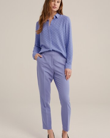 Coupe slim Pantalon à plis WE Fashion en violet