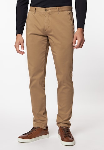 Coupe slim Pantalon chino 'Scott' ROY ROBSON en marron : devant