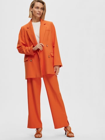 SELECTED FEMME tavaline Püksid 'YLA', värv oranž