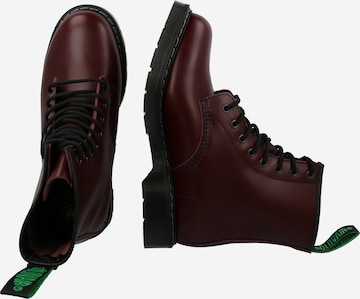Solovair Lace-Up Boots 'Oxblood' in Red