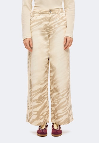 Wide leg Jeans di ADIDAS ORIGINALS in beige: frontale