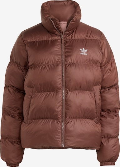 ADIDAS ORIGINALS Prijelazna jakna 'Adicolor' u čokolada / bijela, Pregled proizvoda