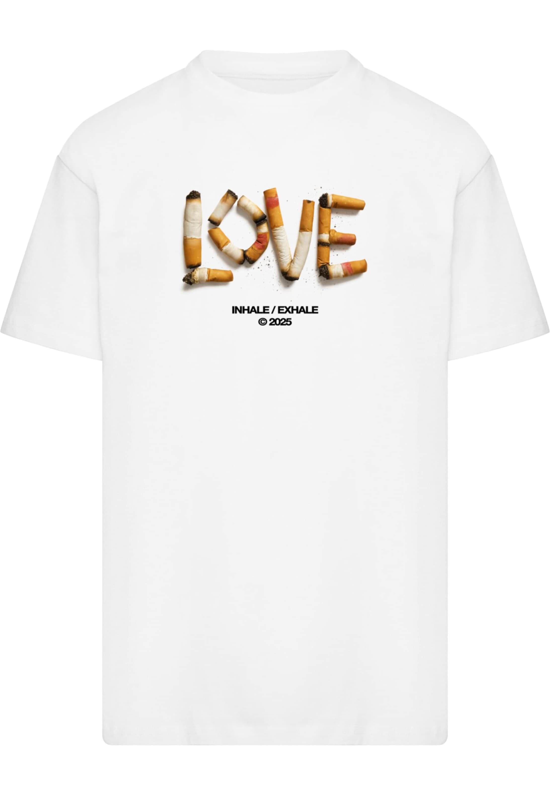 MT Upscale Koszulka 'Inhale' w kolorze biały: przód