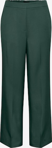 PIECES Loose fit Pleated Pants 'NEVA' in Green: front