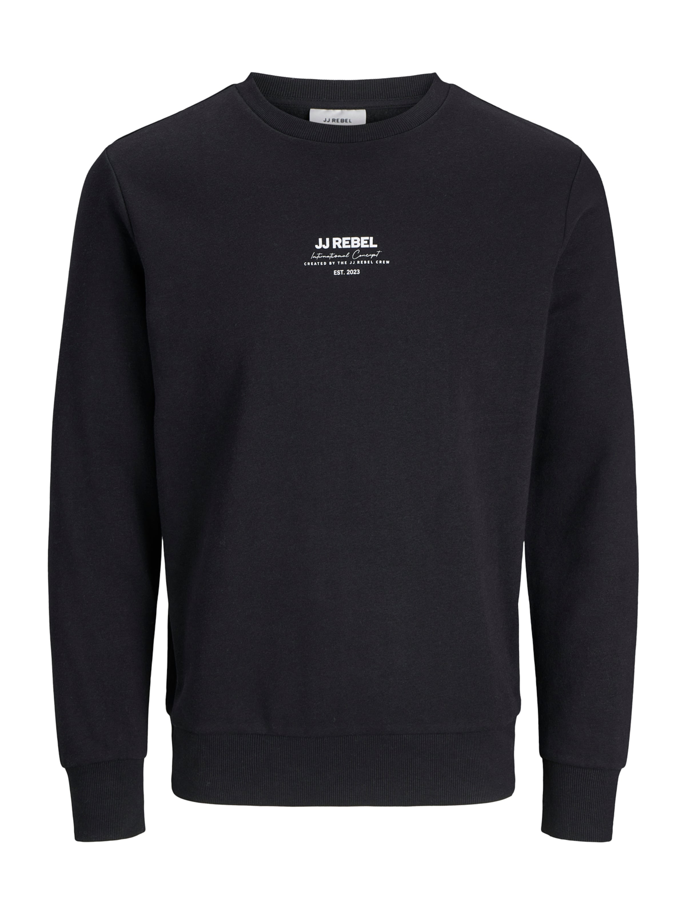 JJ Rebel Свитшот 'JREBLINO' в Черный: спереди