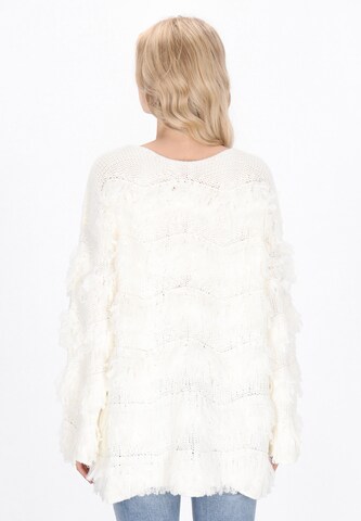 Pull-over IZIA en blanc : devant