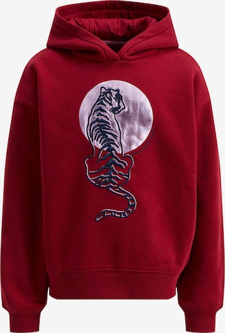 WE Fashion Sweatshirt in Rood: voorkant