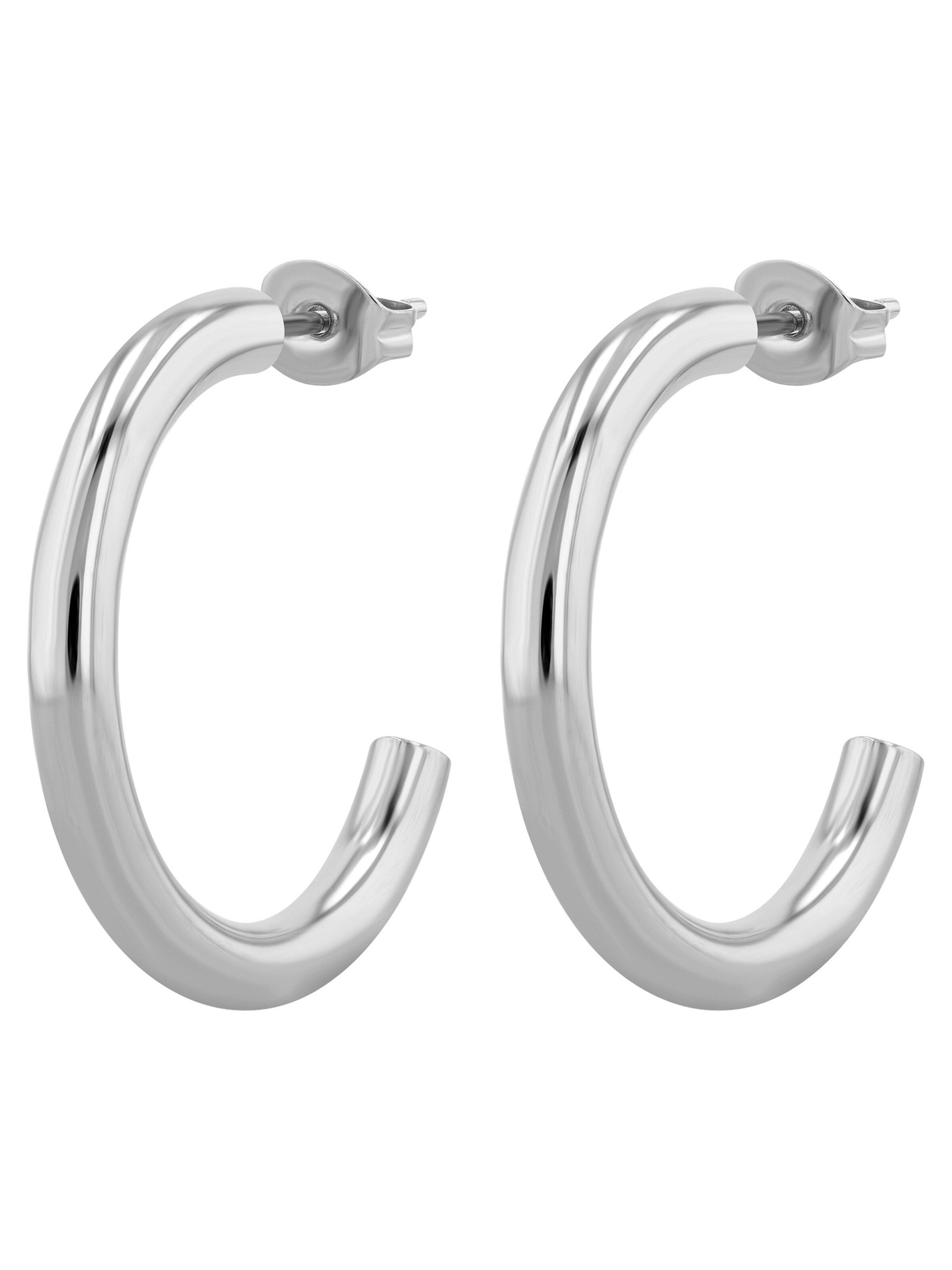 Akzent Earrings 'langlebig' in Silver: front
