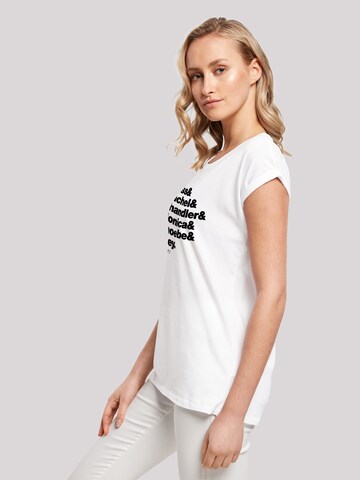 T-shirt 'Friends Ross & Rachel & Chandler & Monica & Phoebe & Joey' F4NT4STIC en blanc