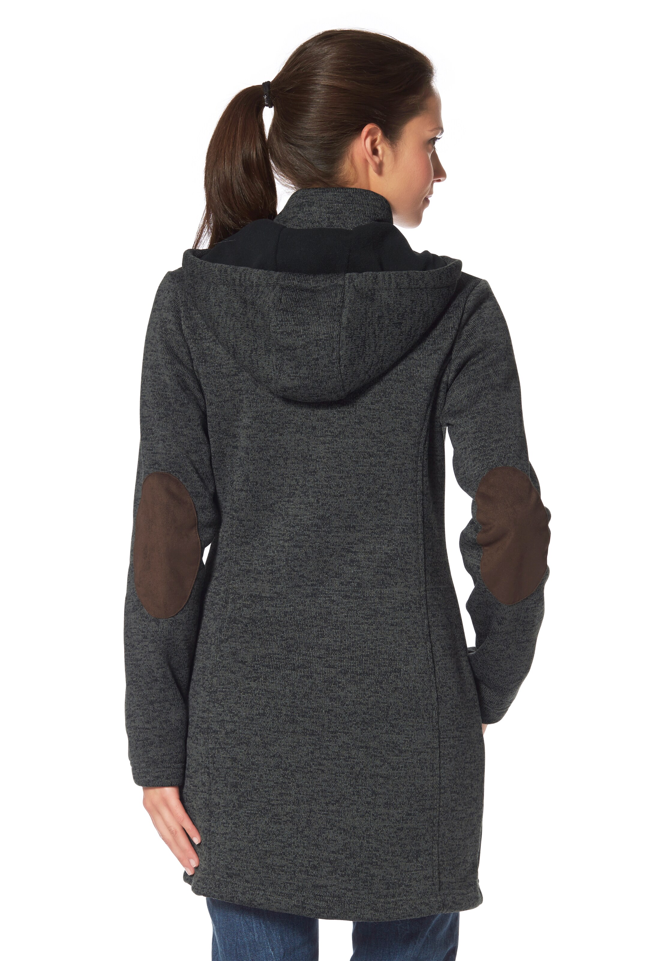 POLARINO Athletic Fleece Jacket in Grey