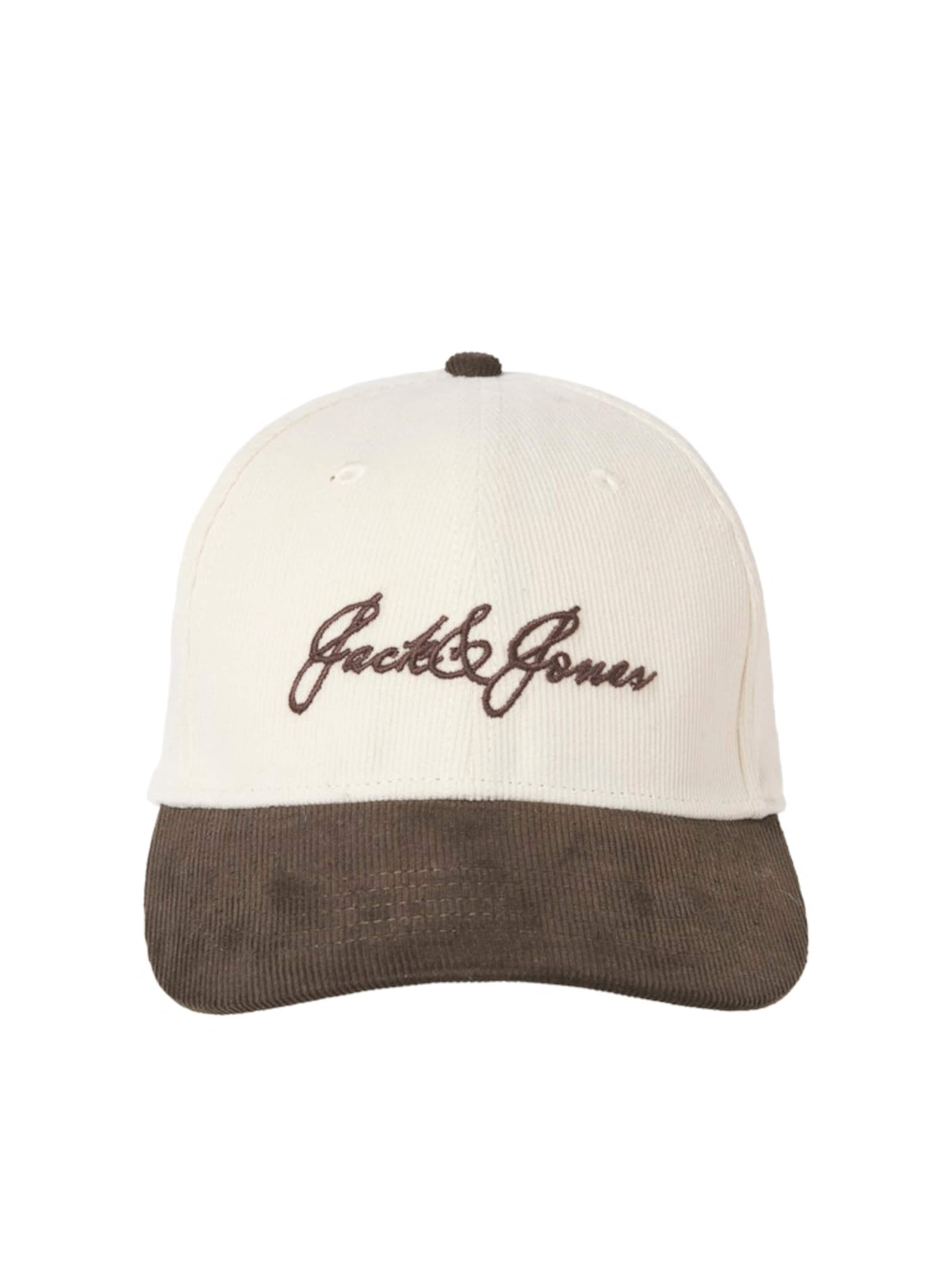 Casquette JACK &amp; JONES en blanc : devant