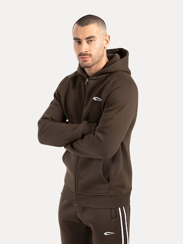 Smilodox Zip Hoodie Yasin in Braun
