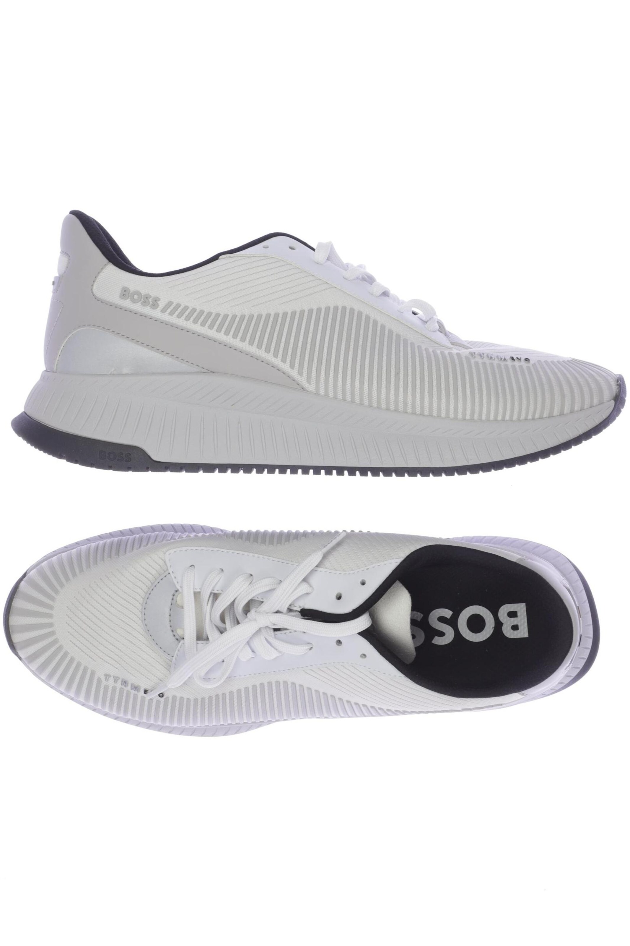 BOSS Black Sneakers & Trainers in 45 in White: front