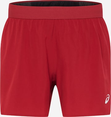 Regular Pantalon de sport 'Road' ASICS en rouge : devant