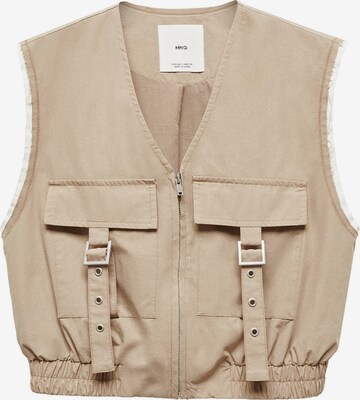 Gilet MANGO en beige : devant