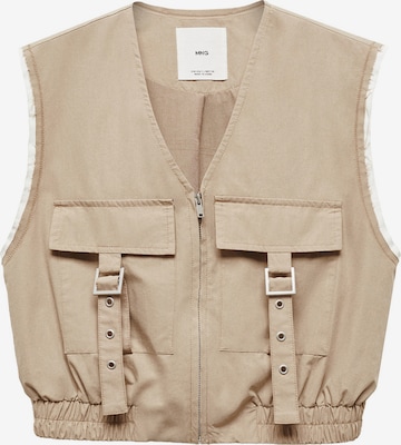 Gilet MANGO en beige : devant