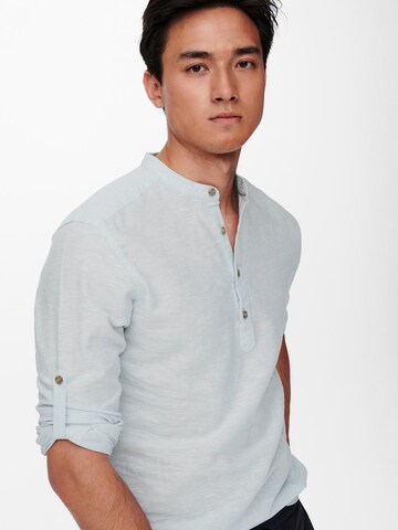 Slim fit Camicia 'Caiden' di Only & Sons in blu