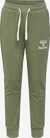 Hummel Tapered Broek in Groen: voorkant