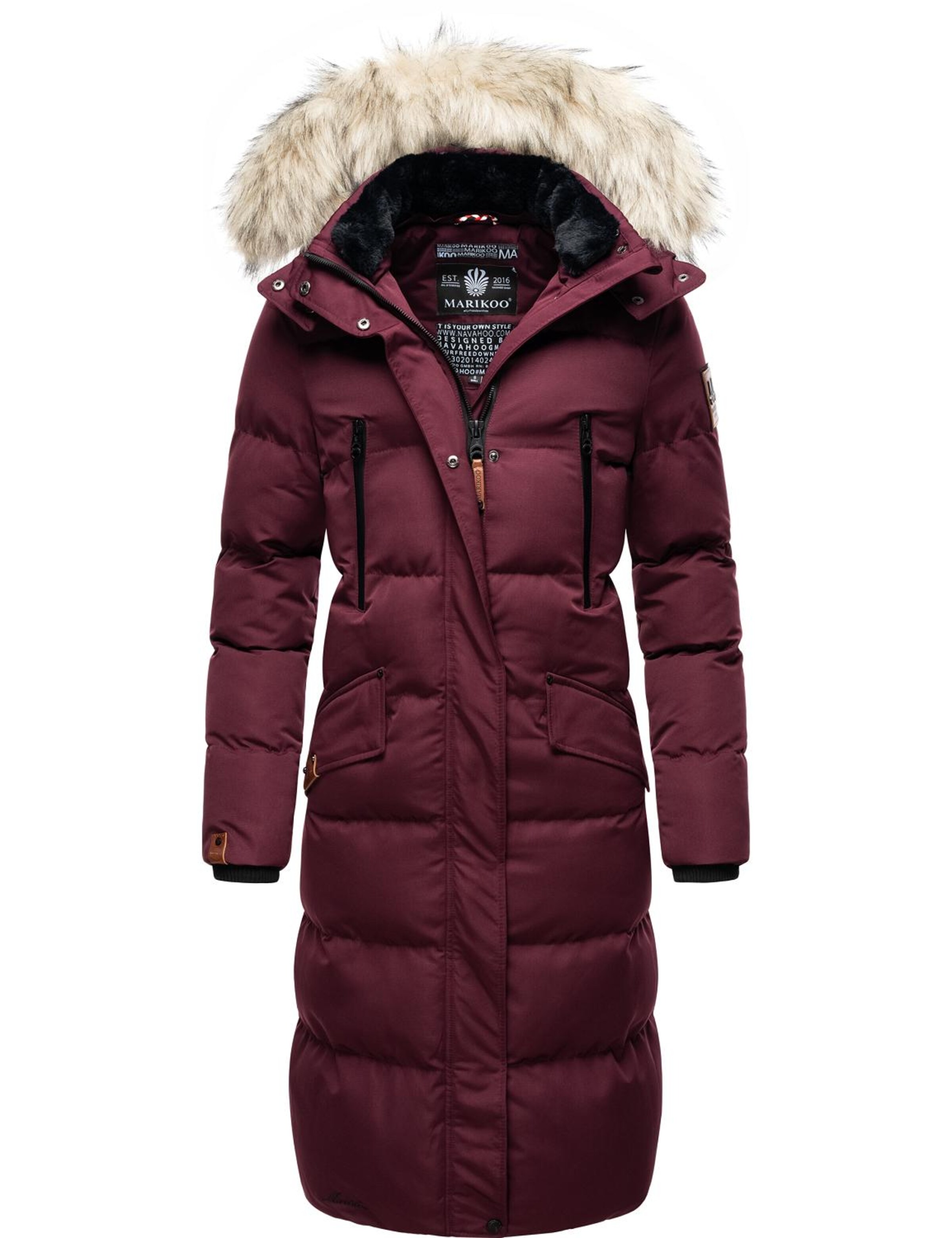raudona MARIKOO Žieminis paltas 'Schneesternchen': priekis