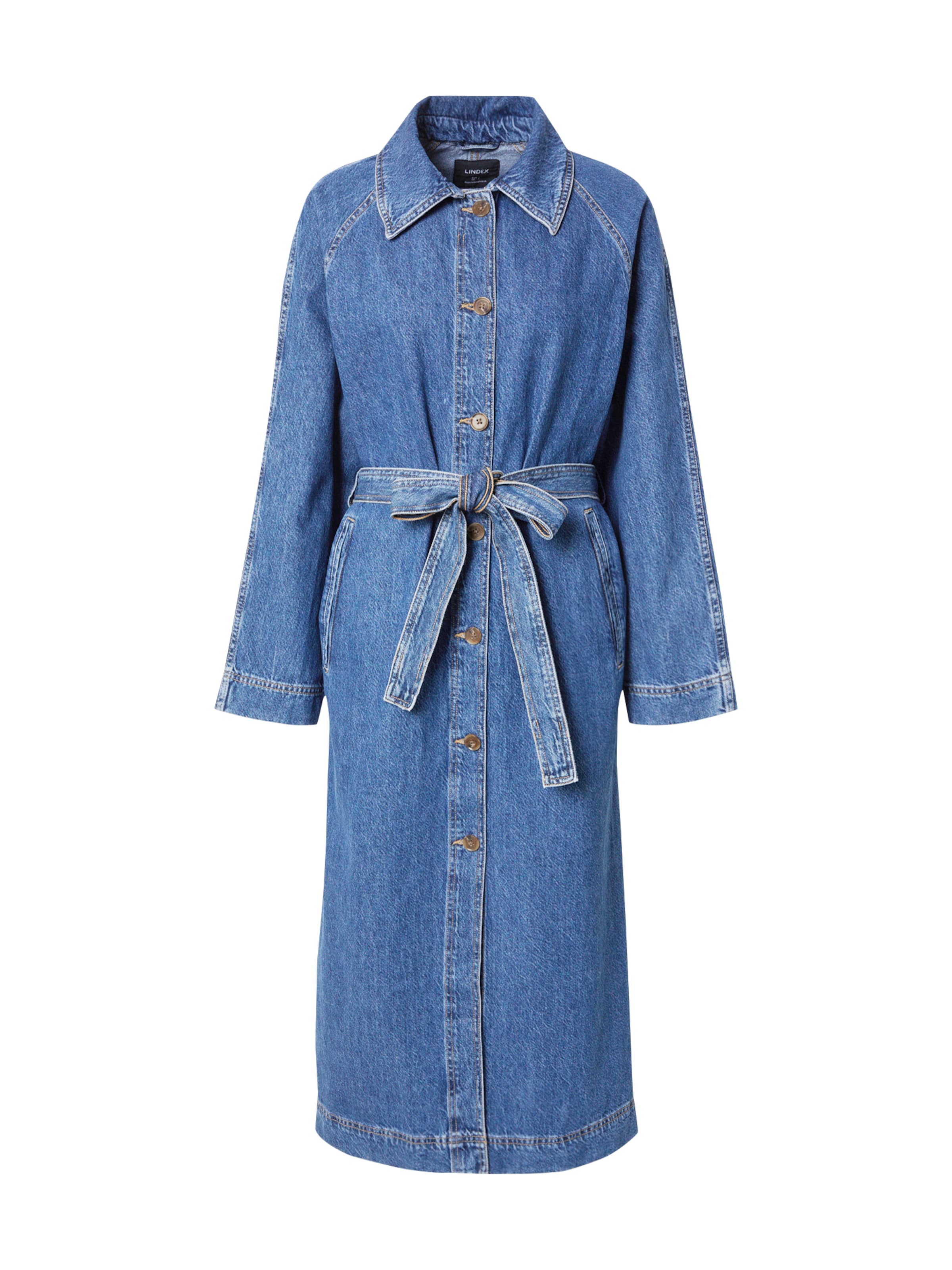 Lindex Between-seasons coat 'Denise' in Blue: front