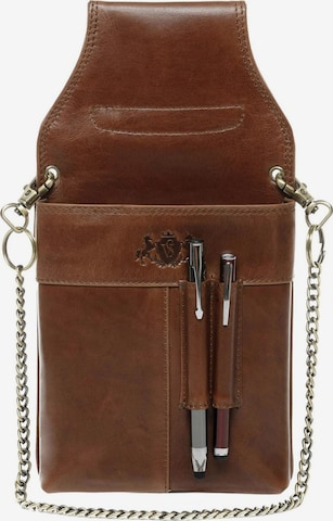 SID & VAIN Fanny Pack 'Kellner-Geldbörse & Holster ABERDEEN' in Brown: front