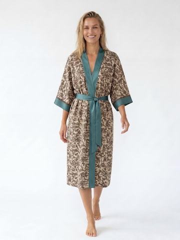 Shop Karey Kimono 'Sakura' in Brown: front