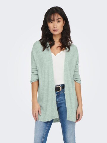 JDY Knit Cardigan 'CHARLY' in Green: front