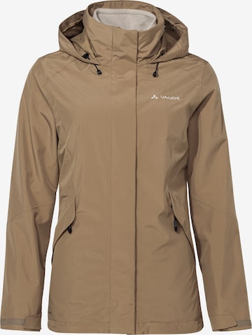 VAUDE Funktionsjacke 'Rosemoor 3in1 J II' in Beige: Vorderseite